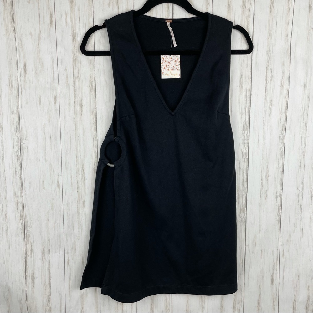 Free People Merav Tank NWT black hoop tank - Picture 7 of 11